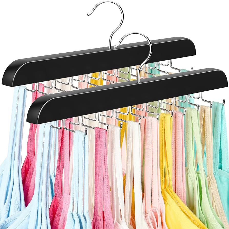 Tank Top Hanger with Premium Wood, 24 Large Capacity, Space Saving,360 Degree Rotating, Foldable ... | Amazon (US)
