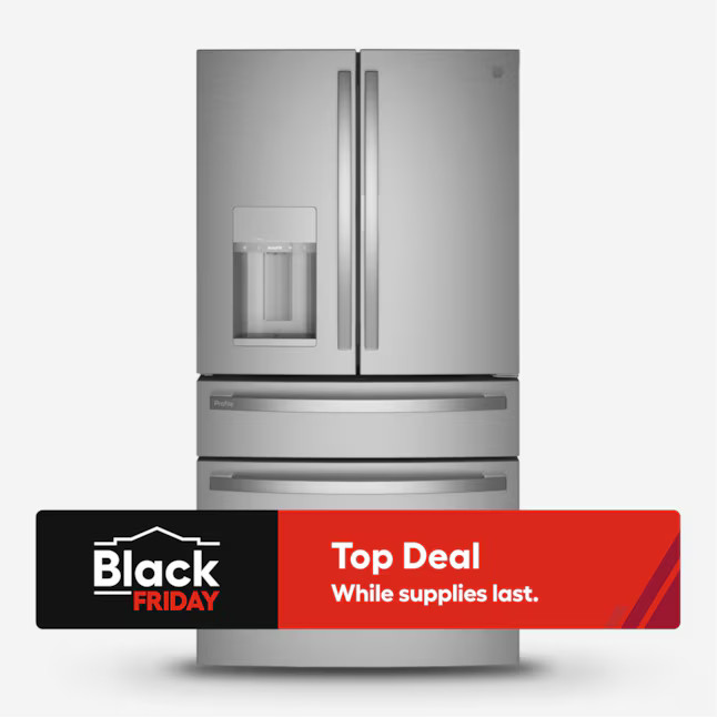 GE Profile Standard-Depth 27.9-cu ft 4 -Door 36-in Wide Smart Compatible French Door Refrigerator... | Lowe's