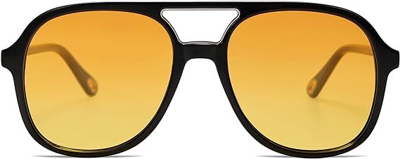 SOJOS Retro Polarized Aviator Sunglasses for Women Men Classic 70s Vintage Trendy Square Oversize... | Amazon (US)