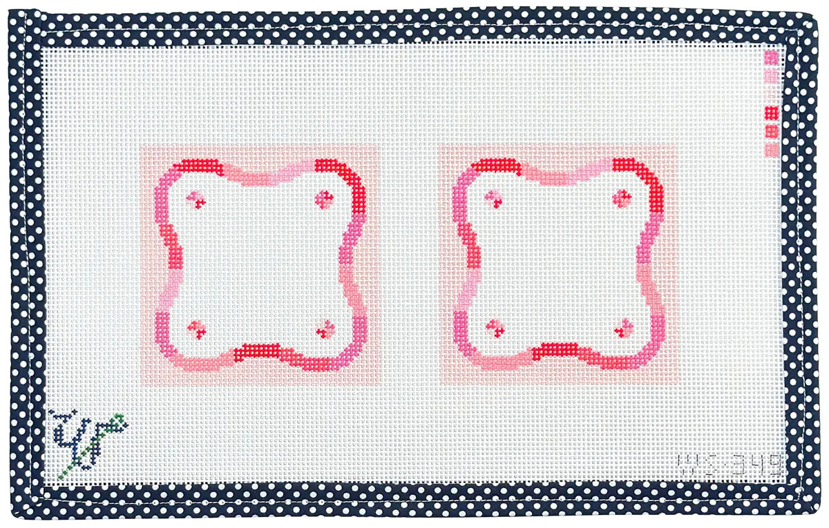 Pink Squiggle Coaster Duo | Wipstitch