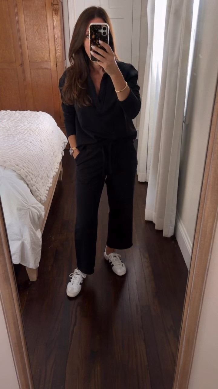 Designer inspired jogging set for less!  This set is by @Quince and is true to size.  I have on an xtra small.

#LTKSeasonal #LTKOver40 #LTKActive