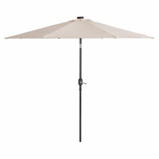 Corliving 9Ft Patio Umbrella With Lights, Tilting Off White | Kroger