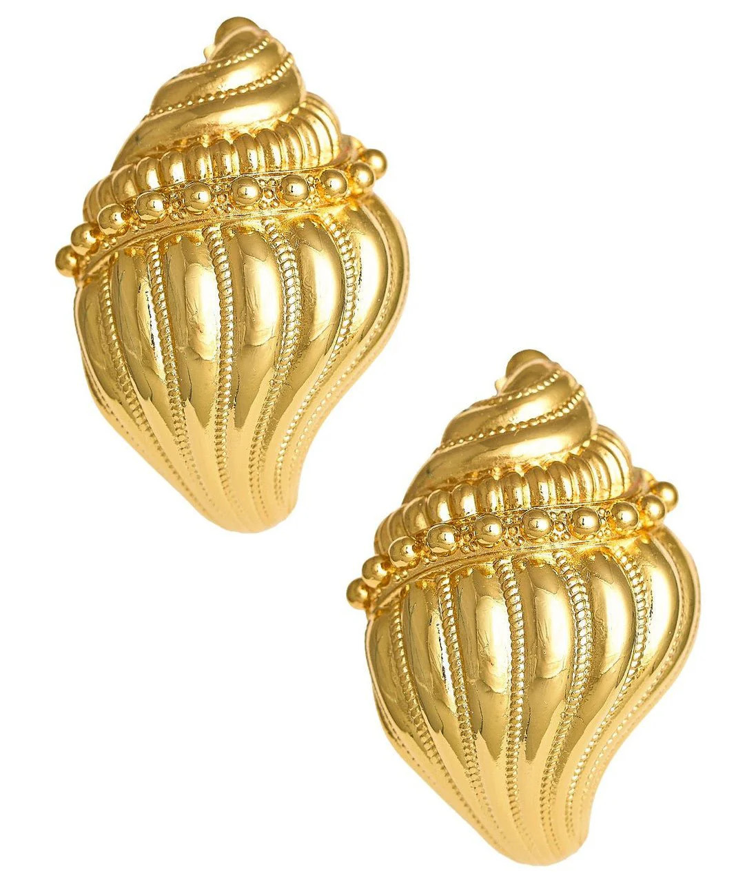 James Conch Shell Earring - 18k Plated Gold - Belle of the Ball Collec | Lisi Lerch Inc