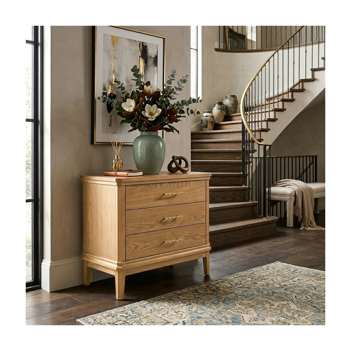 Fay Transitional 26"Tall 3-Drawer End Table with Built-in Charging Station and Simple Assembly | Wayfair North America