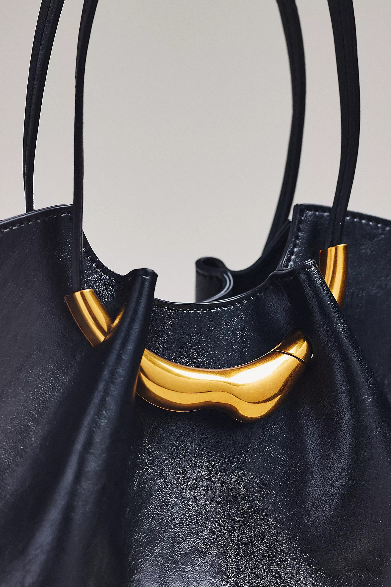 Molten Hardware Shiny Textured Tote | Anthropologie (US)