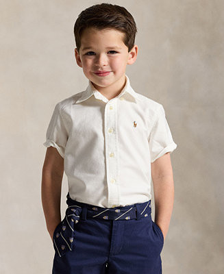 Boys' 2T-7 Oxford Short-Sleeve Shirt | Macy's