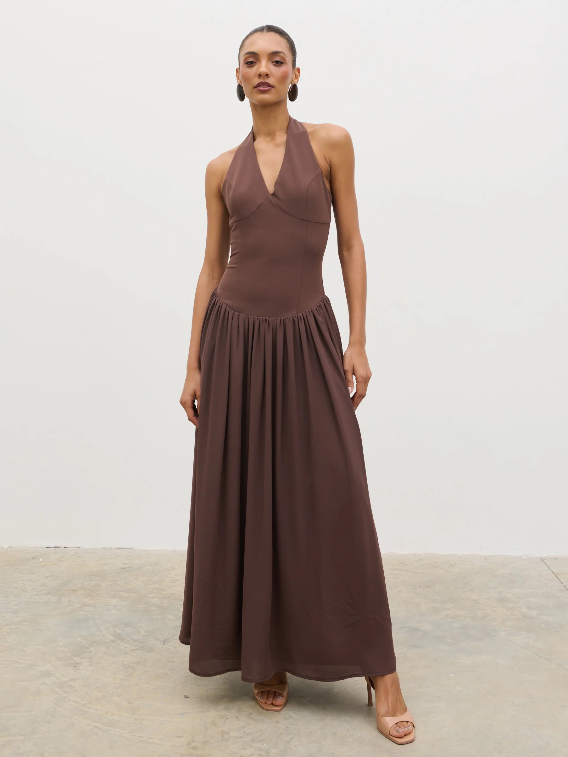 Isadora Drop Waist Maxi Dress | Pretty Lavish (UK)