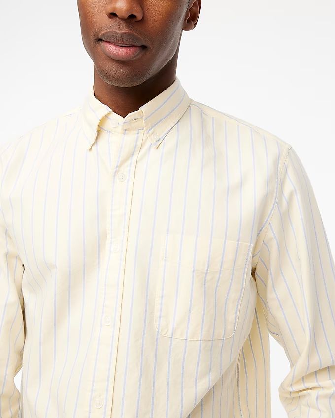 Striped long-sleeve classic oxford shirt | J.Crew Factory