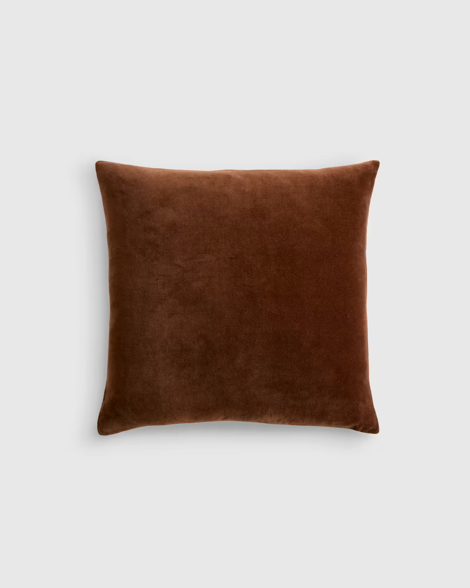 Classic Cotton Velvet Pillow Cover in Chestnut | Quince