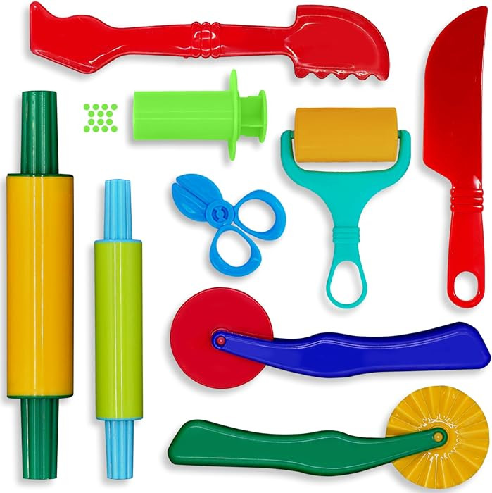 Clay and Play Dough Tools Nine Piece Set - Ages 3 & Up (9pcs) | Amazon (US)