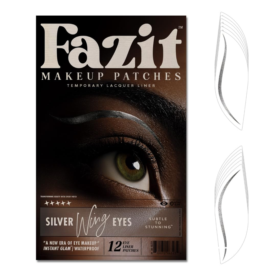 Fazit Makeup Patches - Silver Wing Eyes - Glow Up Make-Up Patches - Cute Glitter Makeup Accessori... | Amazon (US)