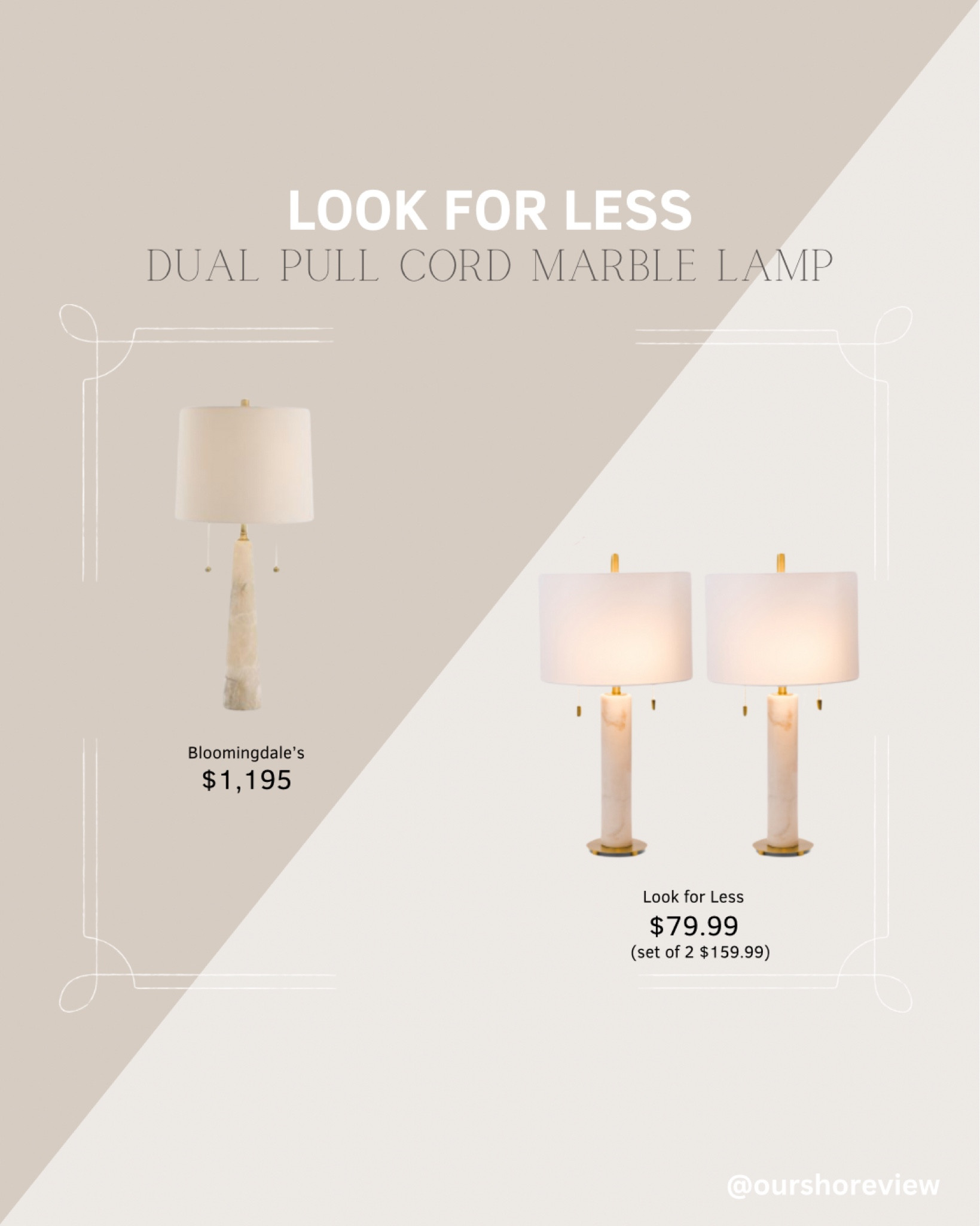 Dual pull cord marble lamp! Such a great price on this look for less but only a few left!

Set of 2 lamps

#LTKStyleTip #LTKHome #LTKSaleAlert