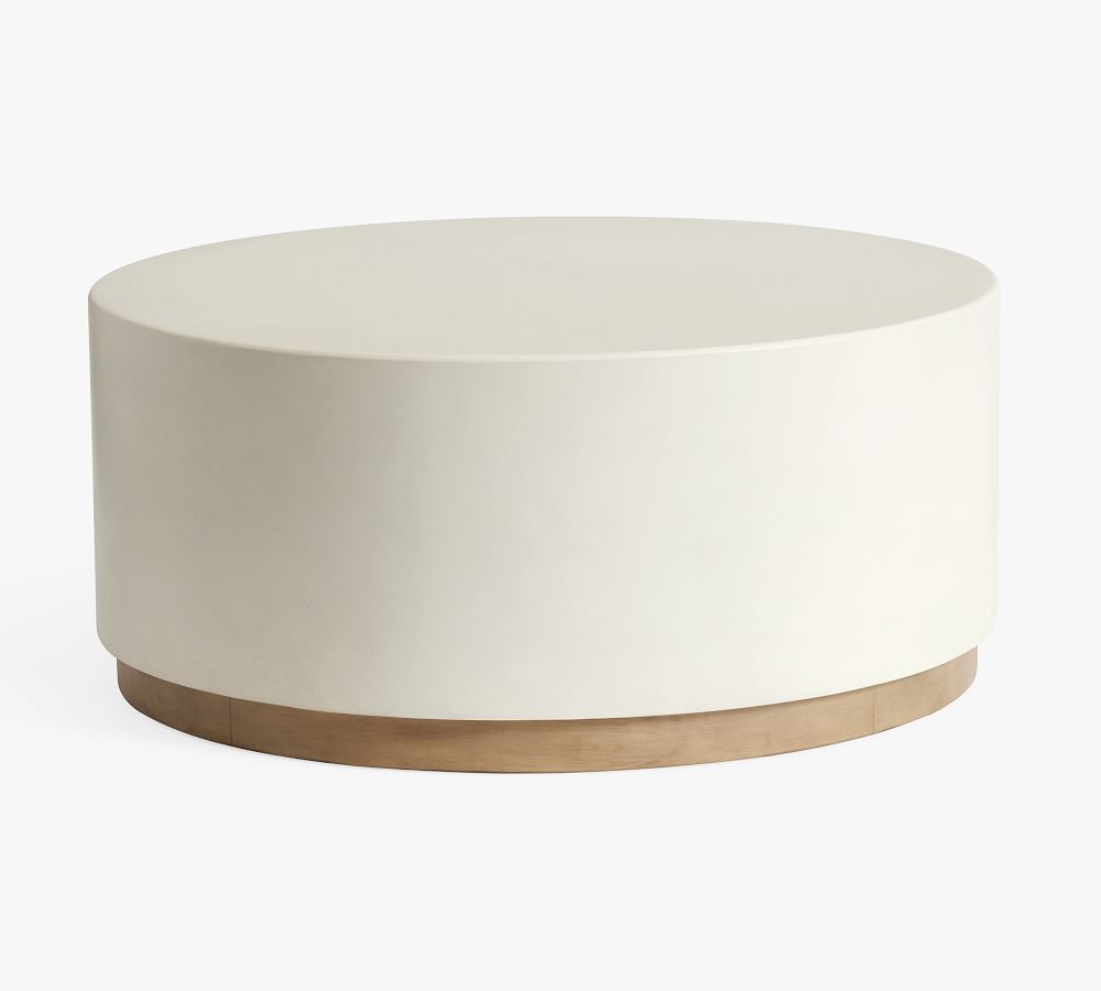 Bellair 39&amp;quot; Round Coffee Table, White Wash &amp;amp; Seagrove | Pottery Barn (US)