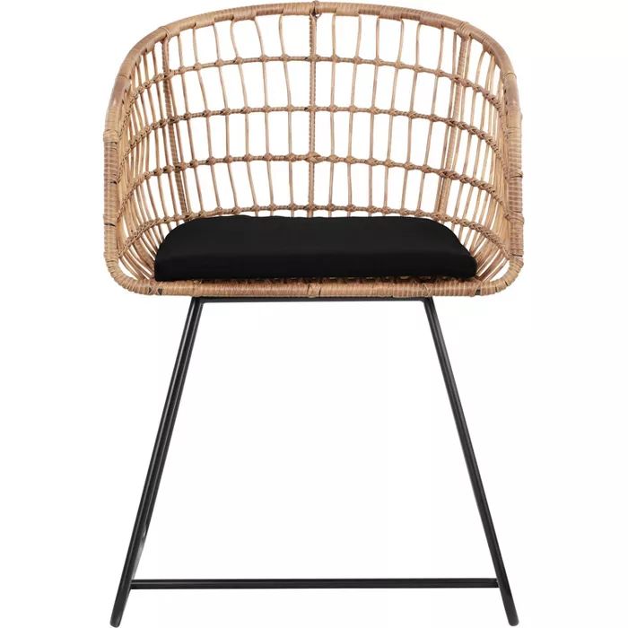 Grayham Rattan Lounge Chair Black - Finch | Target