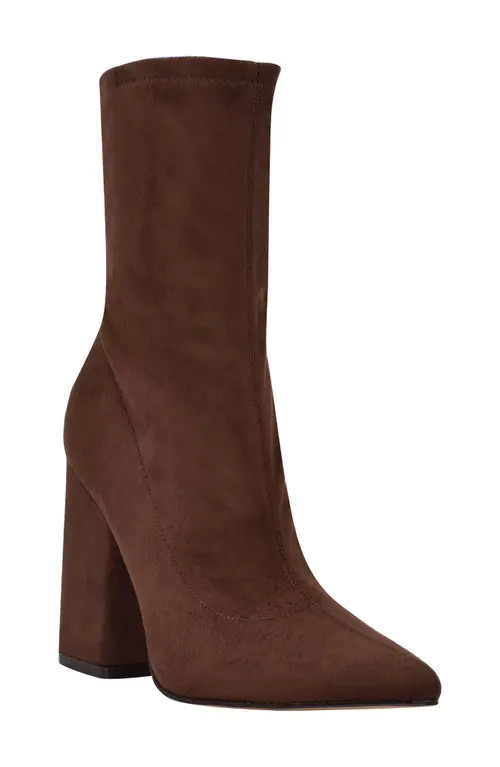 Marc Fisher LTD Larry Pointed Toe Ankle Boot in Dark Brown at Nordstrom, Size 11 | Nordstrom