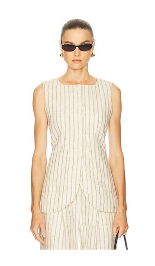 Posse Emma Vest in Cream. - size S | Revolve Clothing (Global)