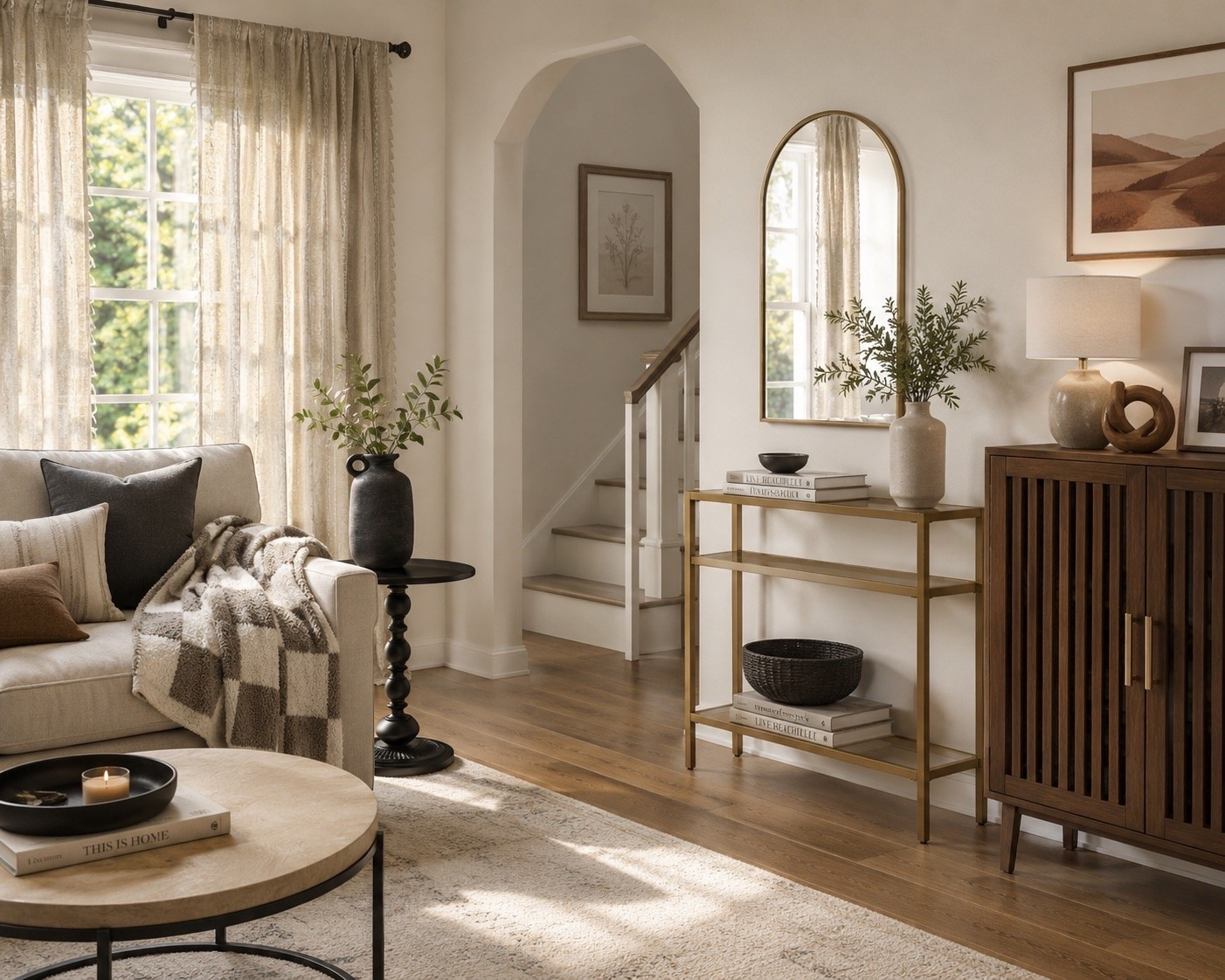 Cozy, bright, and full of texture. I love how these Amazon finds come together—the warm wood, soft neutrals, touches of black and brass, and those curtains! Such an easy way to make a room feel warm and inviting without feeling cluttered.

Everything is linked in my LTK! 

#LTKHome #AmazonHome #AmazonFinds #CozyHome #HomeDecor #NeutralHome #LivingRoomInspo

#LTKHome