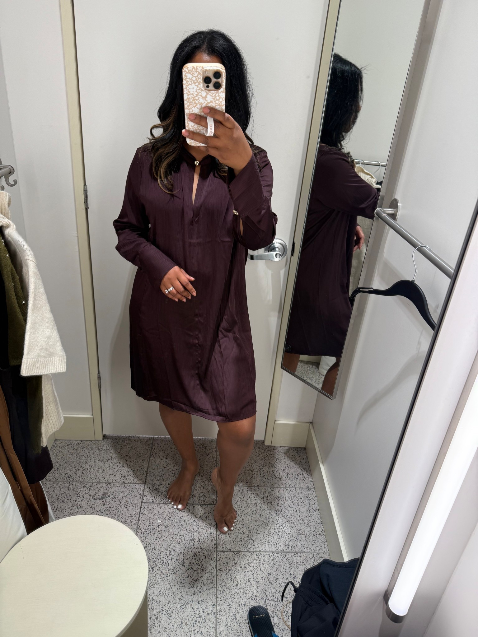 Love this satin dress! It’s perfect for the holidays! Classy, chic and beautiful! 

#LTKOver40 #LTKStyleTip #LTKFindsUnder50