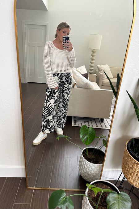Sweater and linen pant combo for when the weather is just a little chillier. Wearing smalls and shoes are TTS  

#LTKSeasonal #LTKFind #LTKunder50