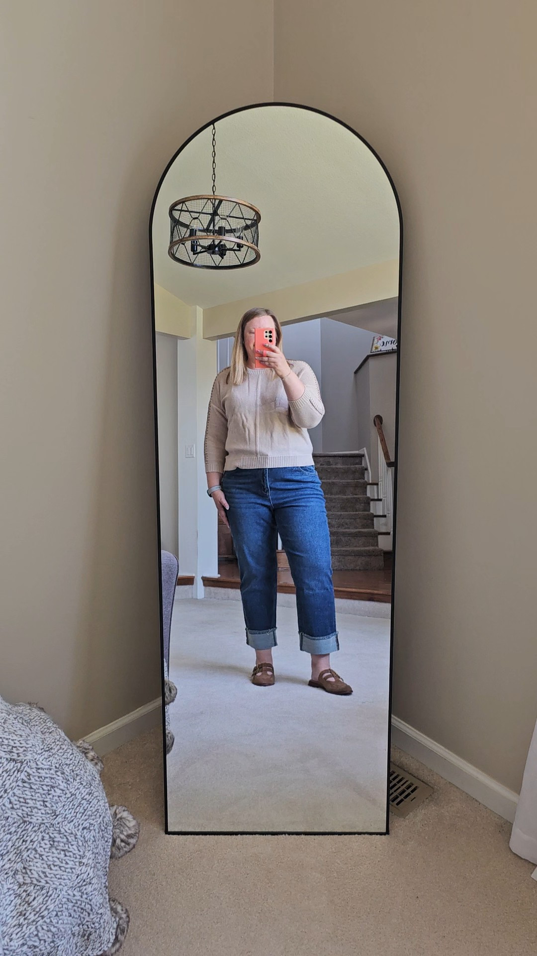 Cuffed denim size 18. Sweater XXL.Fall fashion. Mules. 

#LTKMidsize #LTKSaleAlert #LTKOver40