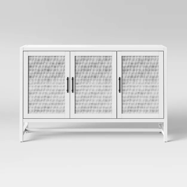 Warwick 3 Door Accent TV Stand for TVs up to 59" Stand Brown - Threshold™ | Target