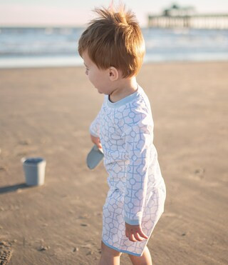 x The Broke Brooke Little Boys 2T-7 Long Sleeve Round Neck Printed Rashgaurd Swim Set | Dillard's