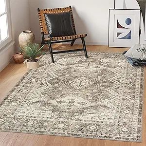 Rugland 8x10 Area Rugs - Stain Resistant Washable Rug, Anti Slip Backing Rugs for Living Room, Bo... | Amazon (US)