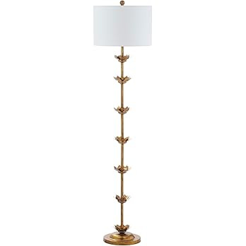 Safavieh FLL4003A Lighting Collection Landen Leaf 63.5" Antique Gold Floor Lamp, Metal | Amazon (US)