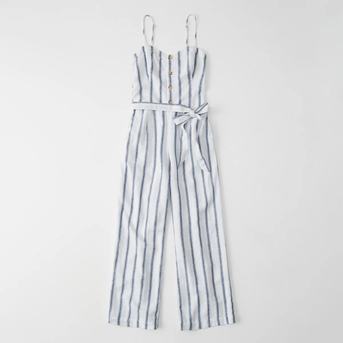 Belted Button-Front Jumpsuit | Abercrombie & Fitch US & UK