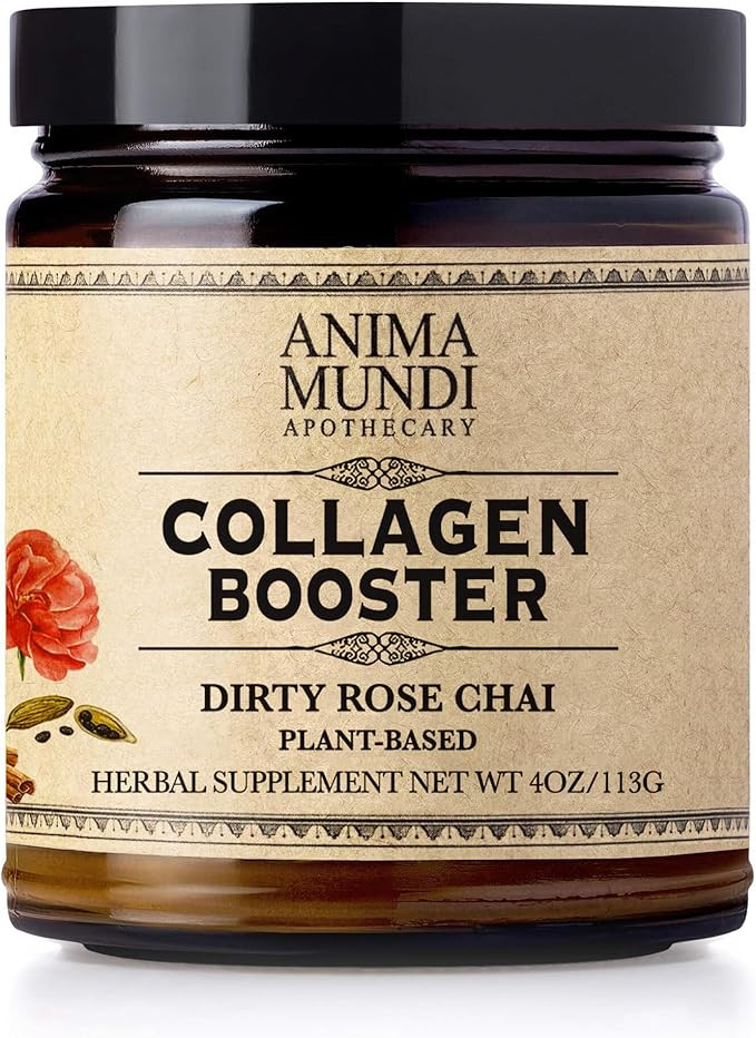 Anima Mundi Apothecary Vegan Collagen Booster Powder, Dirty Rose Chai - Beauty Supplement for Ski... | Amazon (US)