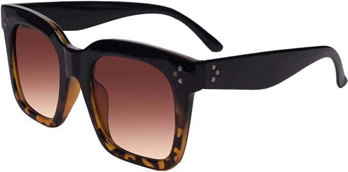 Vintage Women Oversized Sunglasses Designer Luxury Square Sun Glasses UV400 Protection Flat Lens | Amazon (US)