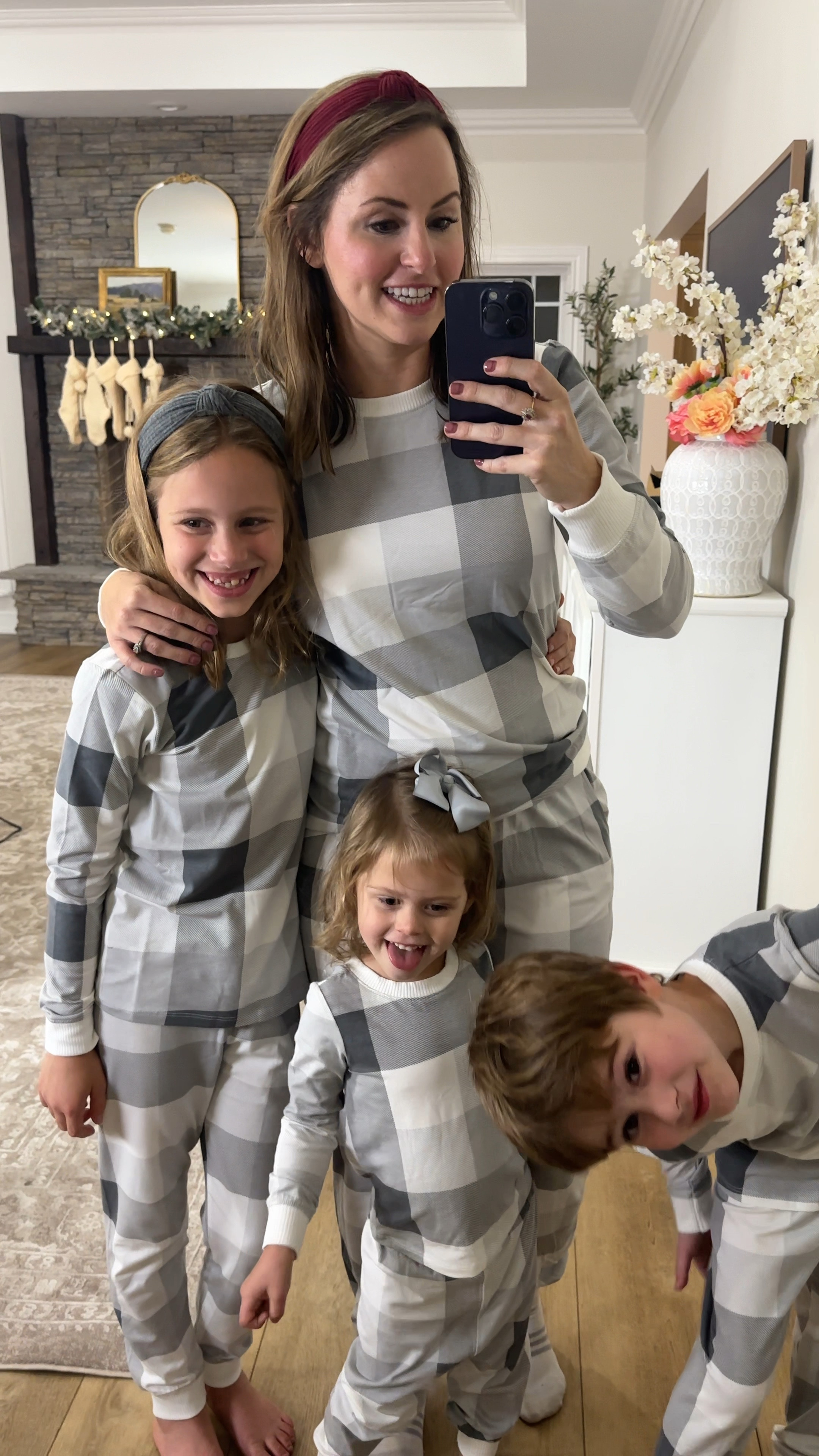Matching Christmas pajamas but make it neutral 👍🏼 You can wear these for more than just Christmas! Love the grey plaid pattern and the cotton/spandex blend fabric. These are Etsys top pick too, so you know they are great quality! 👏🏼 

Matching pajamas, Christmas pjs, matching holiday pjs, matching family Christmas pajamas, Christmas Eve tradition, garland, Christmas tree, chunky knit stockings, personalized name tag for stockings on Etsy 

#LTKFamily #LTKVideo #LTKHoliday