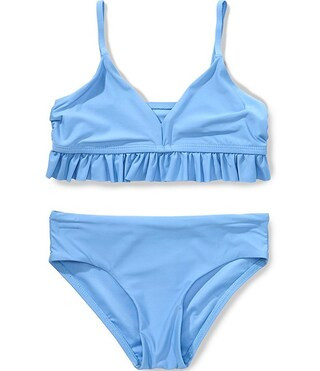 A Loves A Big Girls Solid Flounce Bralette 2-Piece Swimsuit | Dillard's | Dillard's