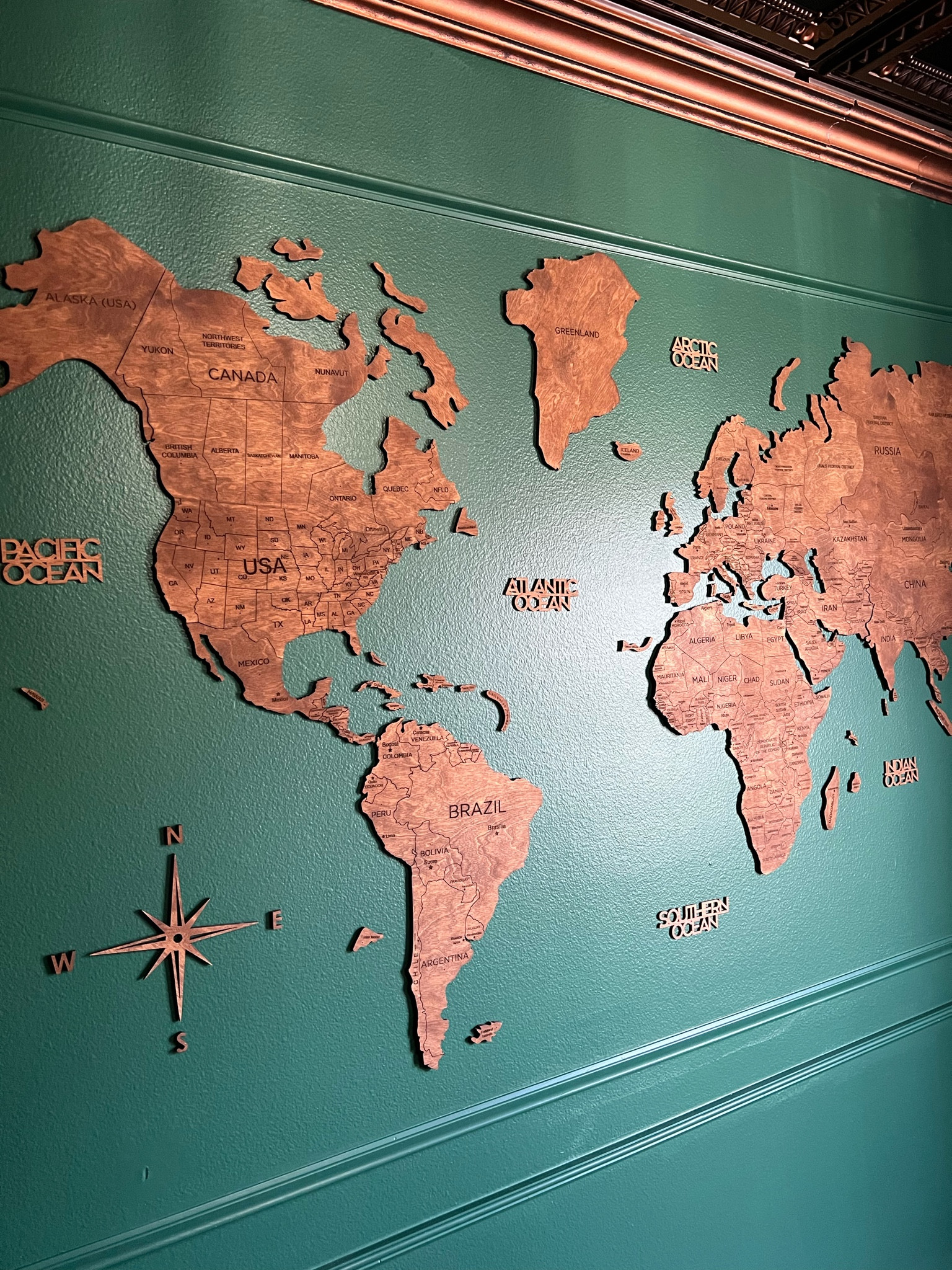 Wooden Wall Map perfect for your home office, living room or guest room. #LTKInteriorDesign #LTKhomedecor 

#LTKGiftGuide #LTKhome #LTKstyletip