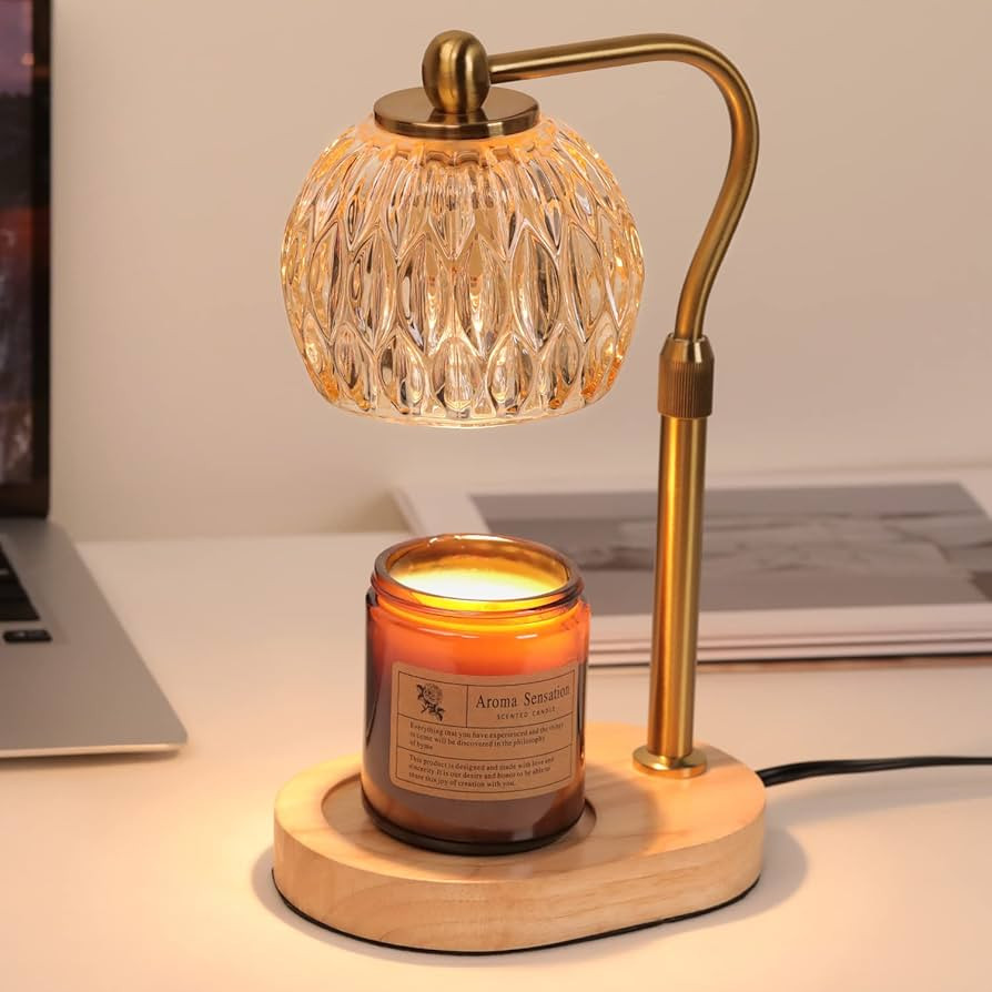 Fozanski Candle Warmer Lamp, Vintage Crystal Candle Wax Warmer with Dimmer,Hight/Heat Adjustable,... | Amazon (US)