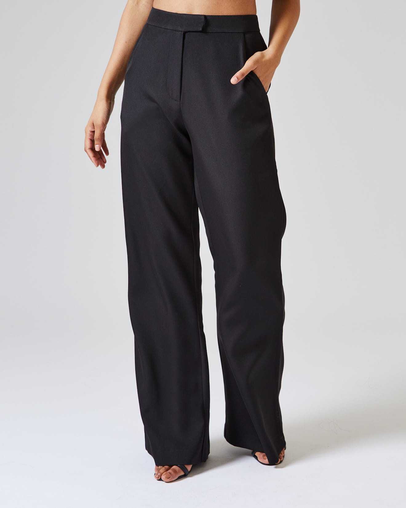 UNIQUE Black Tailored Wide Leg Trouser | Forever Unique | Forever Unique (UK)