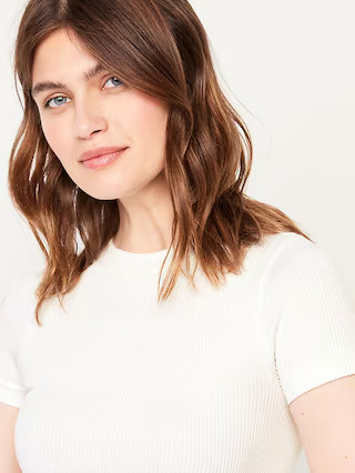 Fitted Seamless Ribbed T-Shirt | Old Navy (US)