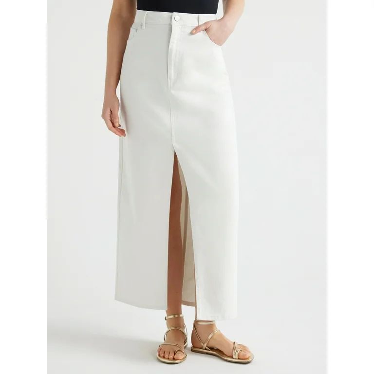 Scoop Women's Maxi Jean Skirt, Sizes 0-18 - Walmart.com | Walmart (US)