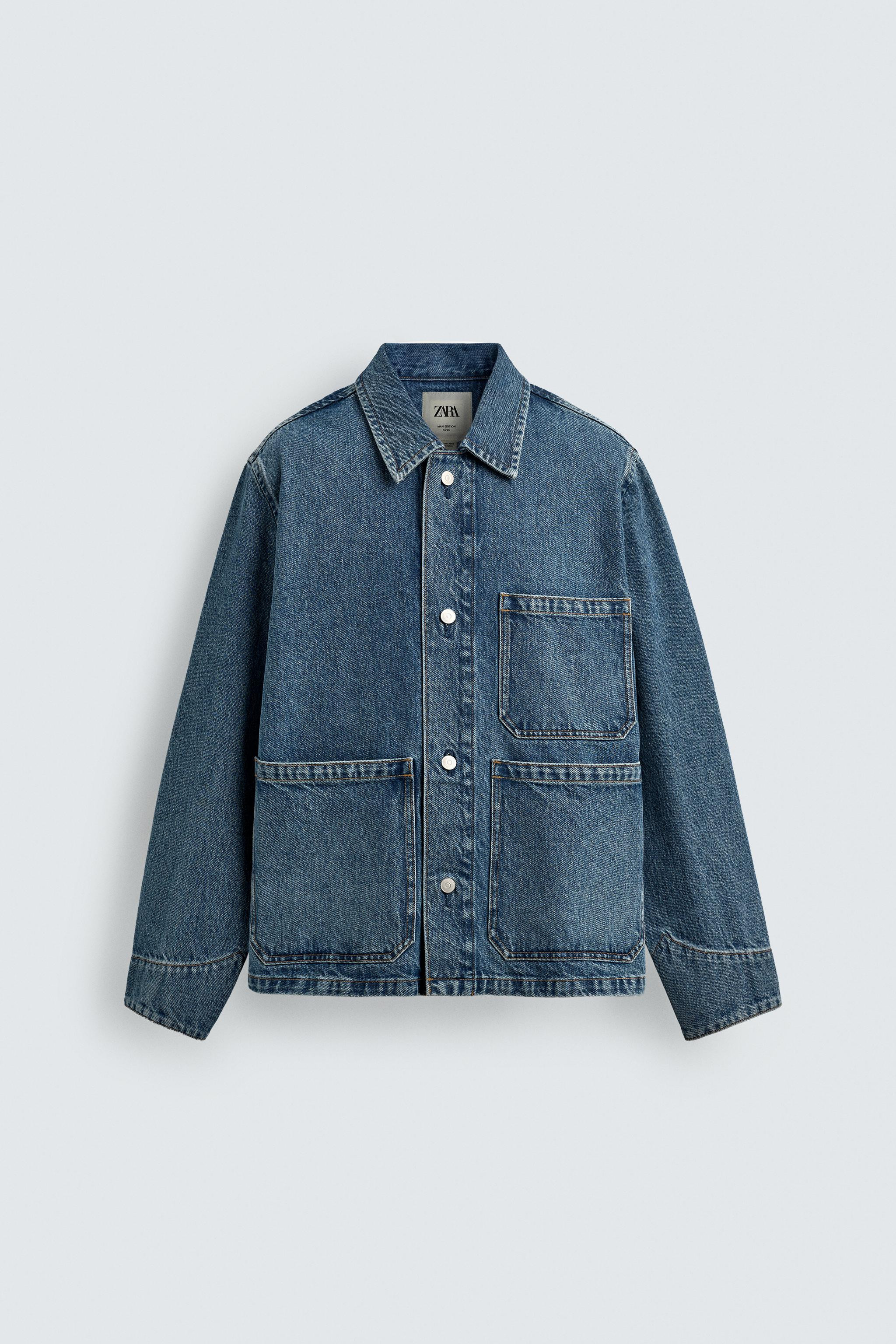 RELAXED FIT DENIM JACKET WITH POCKETS | Zara UK