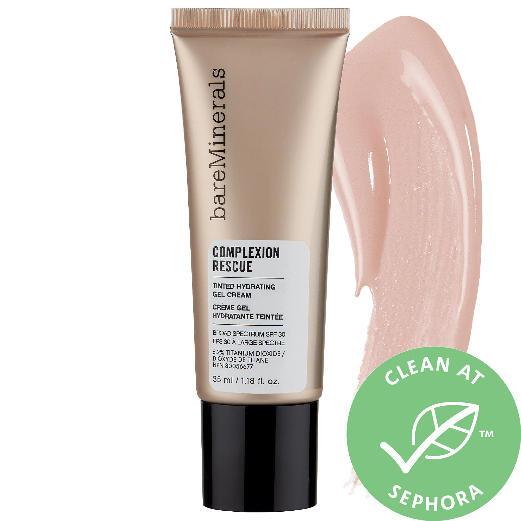 bareMinerals COMPLEXION RESCUE™ Tinted Hydrating Gel Cream SPF 30 Suede 04 1.18 oz/ 35 mL | Sephora (CA)