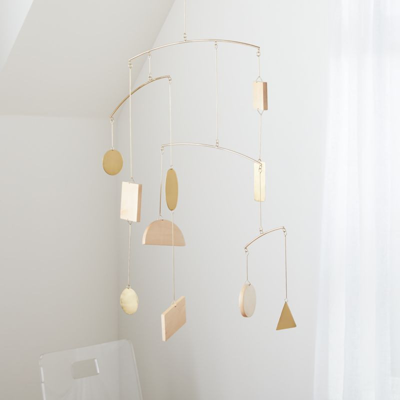 Simple Shapes Geometric Baby Nursery Mobile + Reviews | Crate & Kids | Crate & Barrel