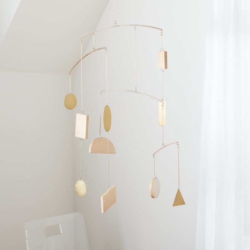 Simple Shapes Geometric Baby Mobile + Reviews | Crate and Barrel | Crate & Barrel