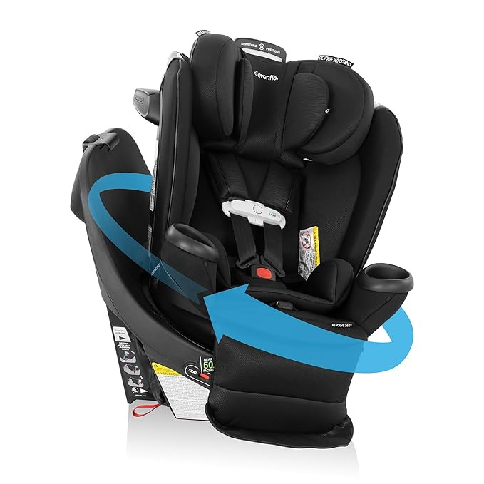 Evenflo Gold Revolve360 Extend All-in-One Rotational Car Seat with SensorSafe (Onyx Black) | Amazon (US)