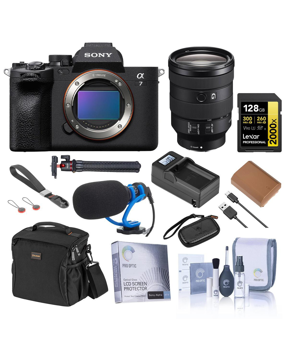 Sony Alpha a7 Iv Mirrorless Camera with Fe 24-105mm f/4 G Oss Lens, Bundle with 128GB Memory Card, Shoulder Bag, Np-FZ100 Battery, Charger Plate, Char | Macy's
