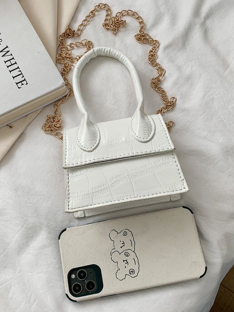 Mini-Handtasche mit Krokodil Prägung | SHEIN