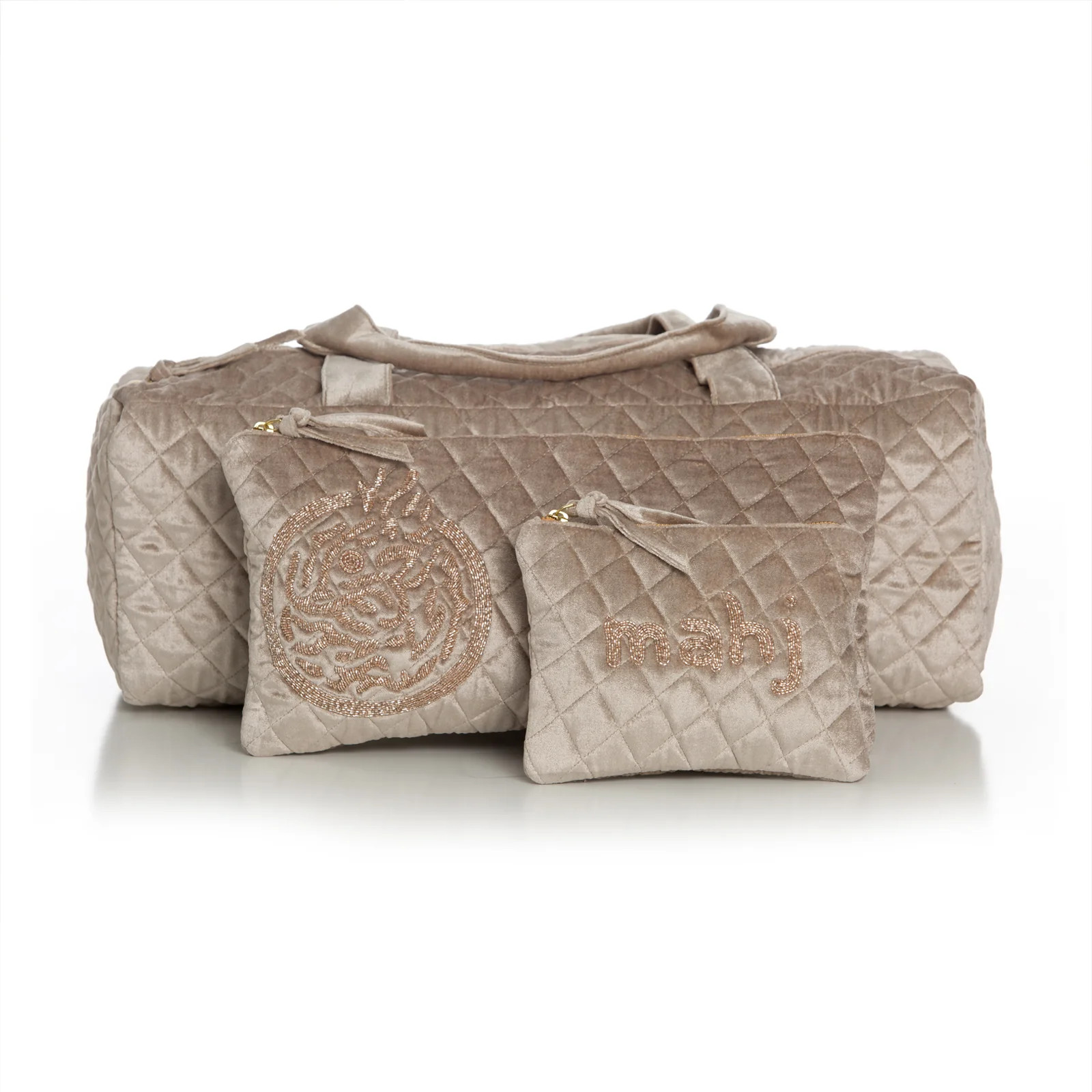 Mahjong Bag Travel Set - Taupe | Sidney Byron