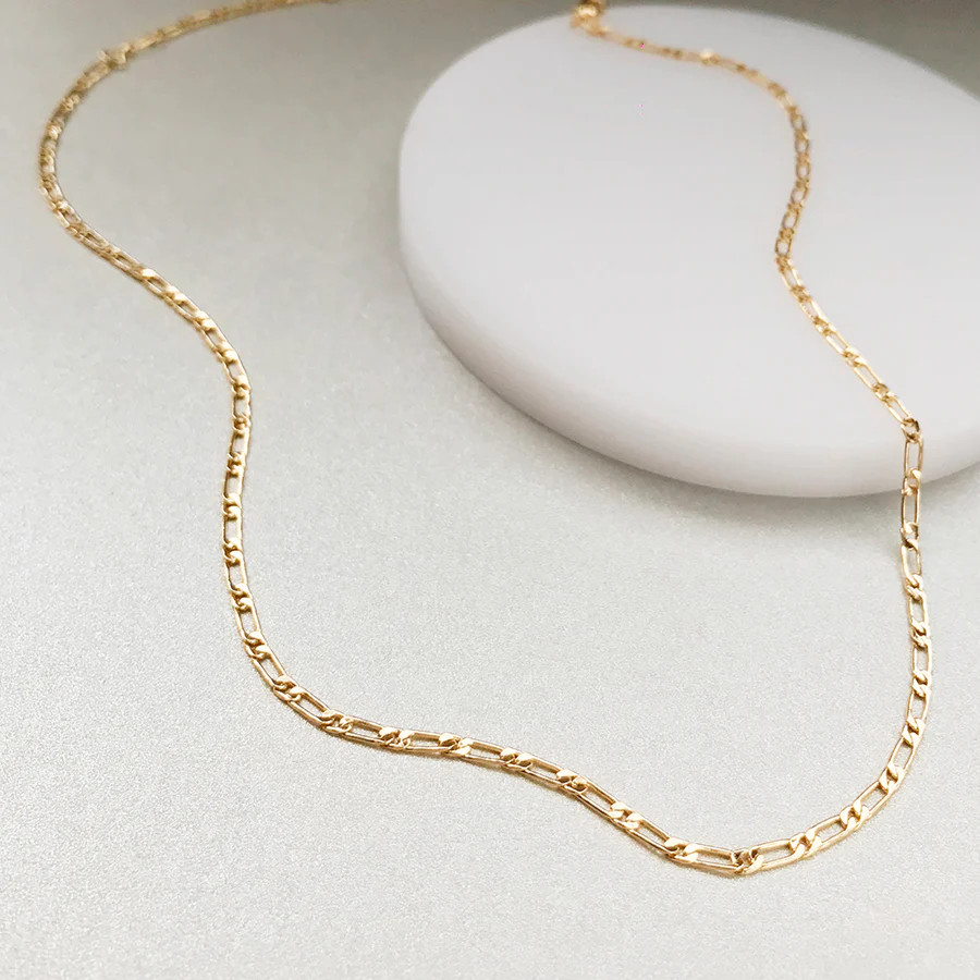 Figaro Chain Gold Necklace | Wanderlust + Co