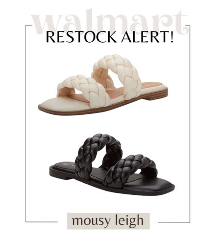 Restock Alert! These sandals have been restocked in both colors. Grab them while you can!! 

walmart, walmart finds, walmart find, walmart summer, found it at walmart, walmart style, walmart fashion, walmart outfit, walmart look, outfit, ootd, inpso, sandals, spring sandals, summer sandals, spring shoes, summer shoes, flip flops, slides, summer slides, spring slides, slide sandals, black sandal, white sandal, braided sandals, 

#LTKstyletip #LTKFind #LTKshoecrush