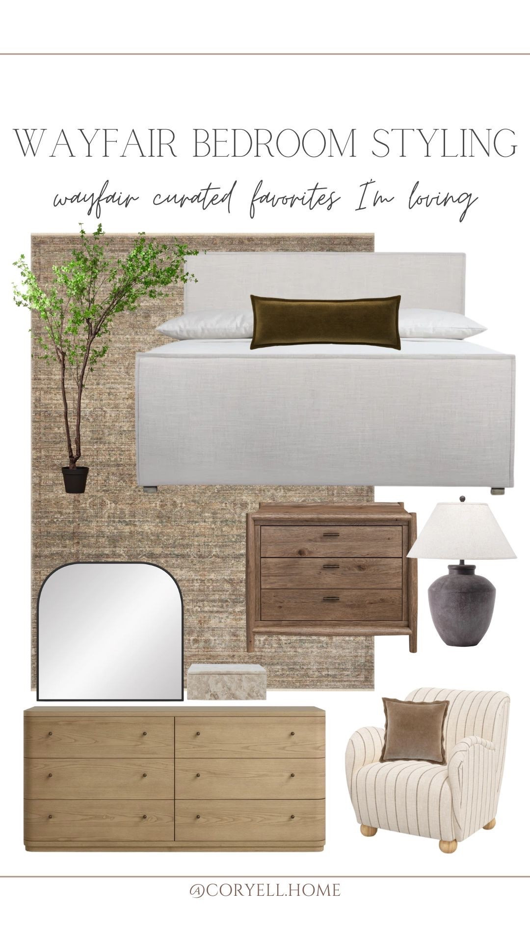 Wayfair curated bedroom finds and favorites! Timeless and high quality furniture, affordable accent pieces, soft textiles, and a calming and cozy space! 

#LTKHome #LTKStyleTip