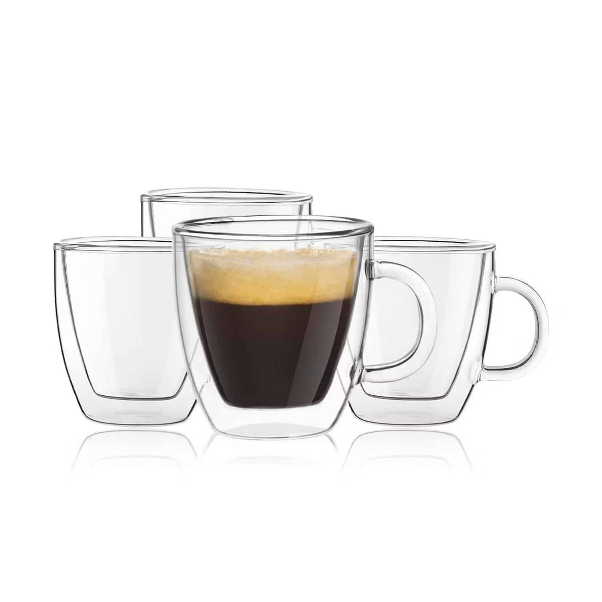 JoyJolt Savor Double Wall Insulated Glasses Mugs - Set of 4 Espresso Mugs - 5.4 Ounces | Target
